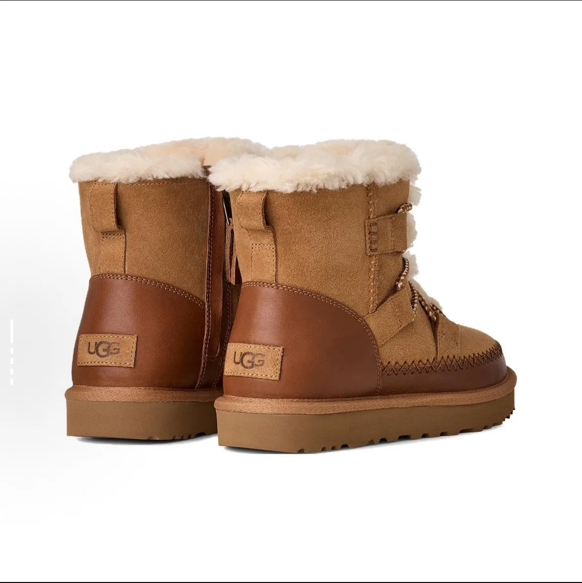 Self-pickup💰640 UGG Classic Novelty Split Cow Leather Round Toe Thick Sole Short-Leg Snow Boot Women’s Maroon Arrival